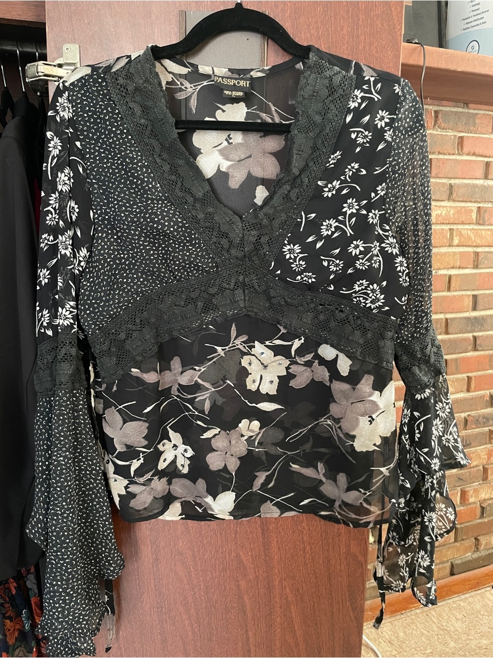 Y2K whimsigoth faircore Patchwork Blouse